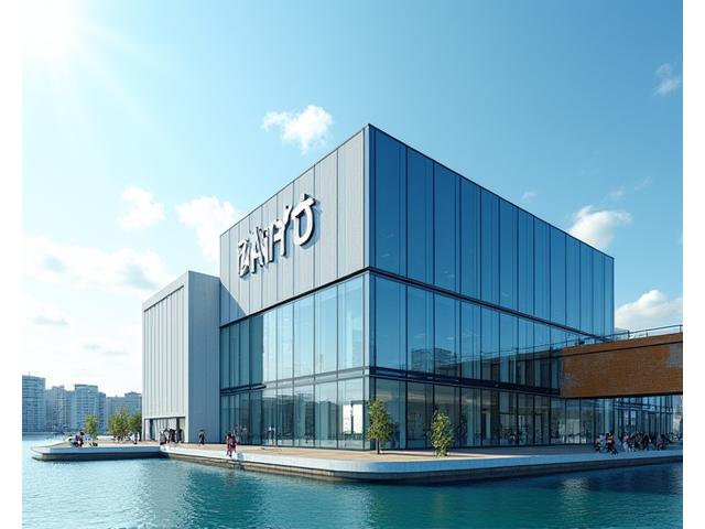 横浜本社工場のモダンな外観