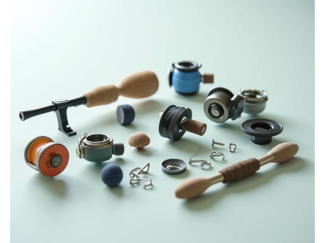 様々なカスタマイズが施されたリール部品